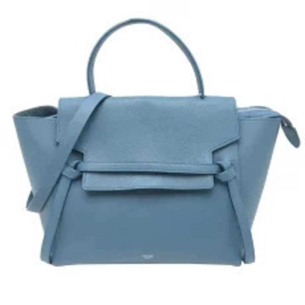 Celine Belt Body Waist Crossbody Bags Handbag Leather Blue